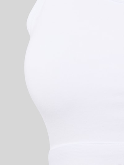 Snocks Bustier mit elastischem Bund und Label-Detail Weiss 2