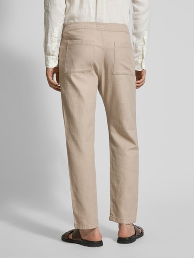 JAKE*S STUDIO MEN Straight Leg Stoffhose mit Strukturmuster Taupe 5