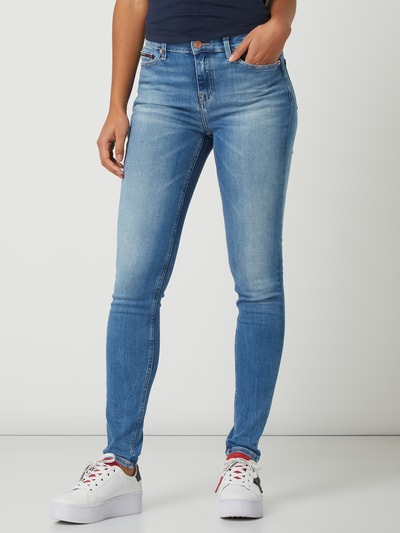 Tommy Jeans Jeansy o kroju skinny fit z dodatkiem streczu model 'Nora'  Jeansowy niebieski 4