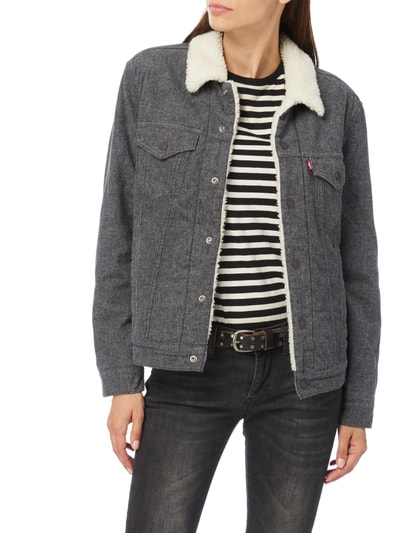 Levi's® Sherpa Trucker Jacket mit Teddyfutter Mittelgrau 10