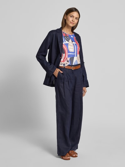 Christian Berg Woman T-shirt met geribde ronde hals Blauw - 1