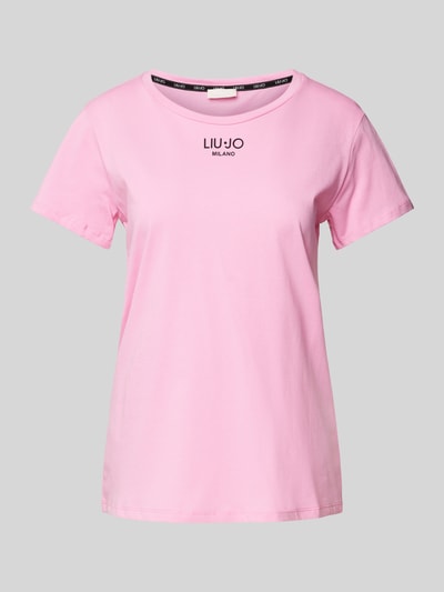 LIU JO SPORT T-Shirt mit Label-Print Rosa 2