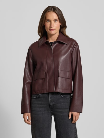 MANGO Jacke in Leder-Optik Modell 'SABINA' Bordeaux 4