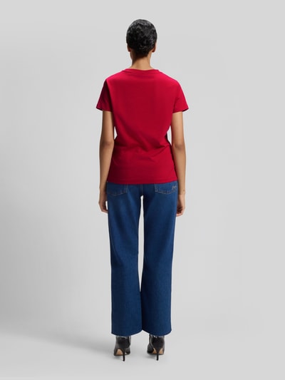 BOSS Orange Regular Fit T-Shirt mit dezentem Logo-Detail Rot 5