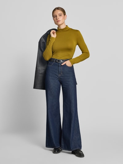 Christian Berg Woman Shirt met lange mouwen met col Mosterdgeel - 1