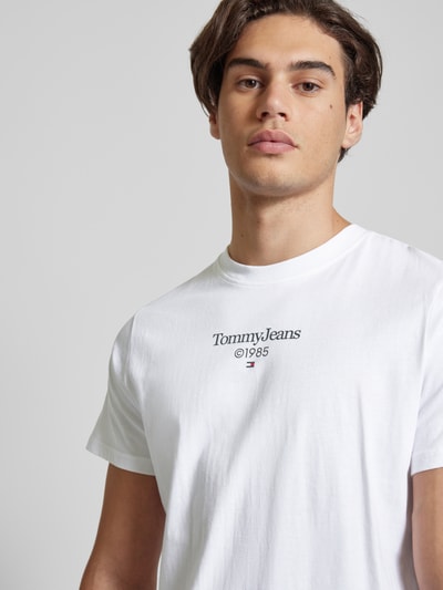 Tommy Jeans T-shirt z nadrukiem z logo Biały 3