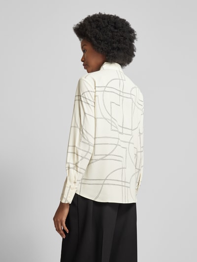 Mango Bluse mit grafischem Muster Offwhite 5