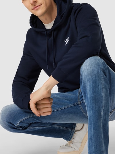 Lacoste Hoodie met labelstitching Marineblauw - 3