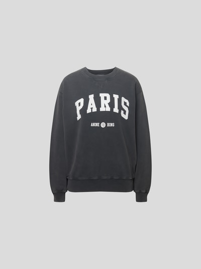 Anine Bing Sweatshirt mit Label-Print Schwarz 2