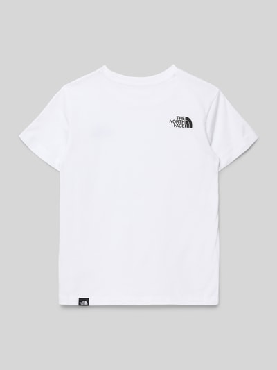 Productfoto, Regular Fit T-Shirt mit Logo-Print van The North Face, wit katoenmix, ronde hals, ruglengte maat M 50 cm