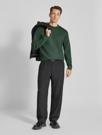 SELECTED HOMME Regular Fit Sweatshirt aus Viskose-Mix Modell 'EMANUEL' Dunkelgruen 1