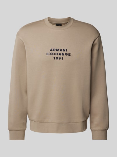 ARMANI EXCHANGE Sweatshirt mit Label-Stitching Beige 2