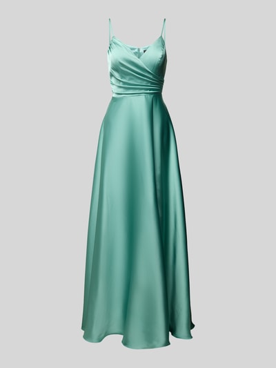 Laona Avondjurk in wikkellook Turquoise - 2