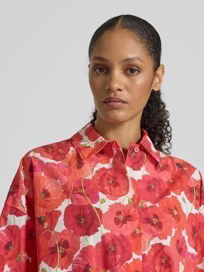 Drykorn Hemdbluse mit verdeckter Knopfleiste Modell 'LAINAY' Hellrot 3
