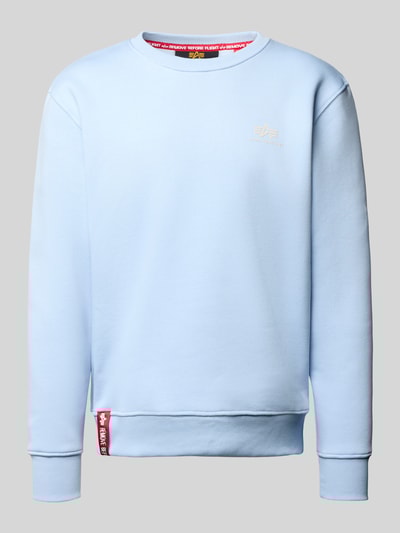 Alpha Industries Sweatshirt met ribboorden Lichtblauw - 1