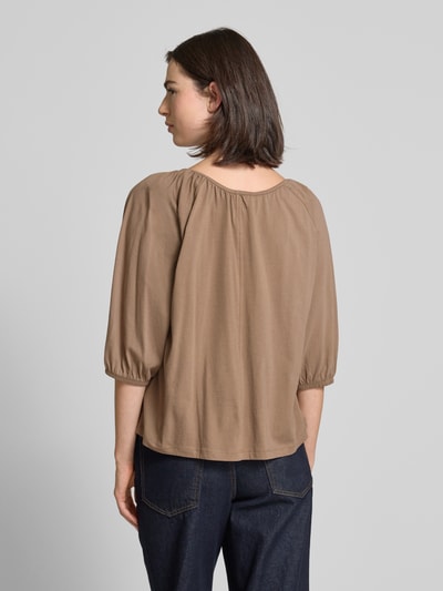 Christian Berg Woman Blusenshirt mit elastischen Abschlüssen Mittelbraun 5