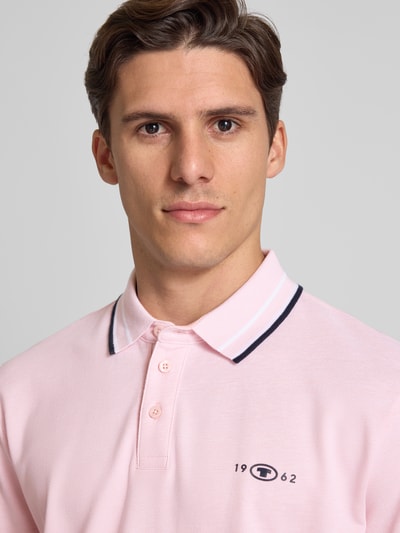Tom Tailor Regular Fit Poloshirt aus Baumwoll-Mix Hellrosa 3
