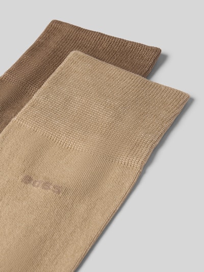 Produktfoto, Socken aus Baumwoll-Mix im 2-er-Pack von BOSS, wielokolorowe, nadruk z logo, zestaw 2 szt., ściągacz, prążkowane, mieszanka bawełny