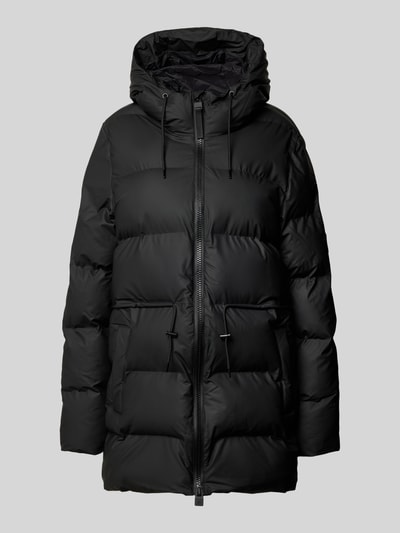 RAINS Steppjacke mit Eingrifftaschen Modell 'Alta Long' Black 2