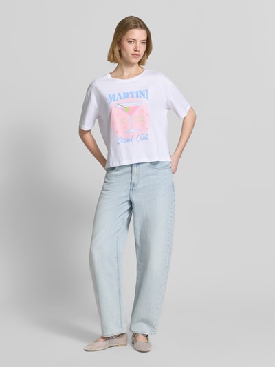 Smith and Soul T-shirt met motief- en statementprint Wit - 1