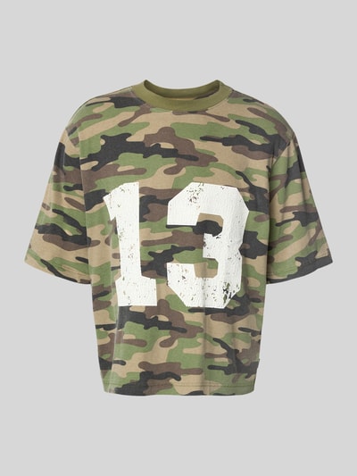 REVIEW T-shirt z okrągłym dekoltem Oliwkowy 2