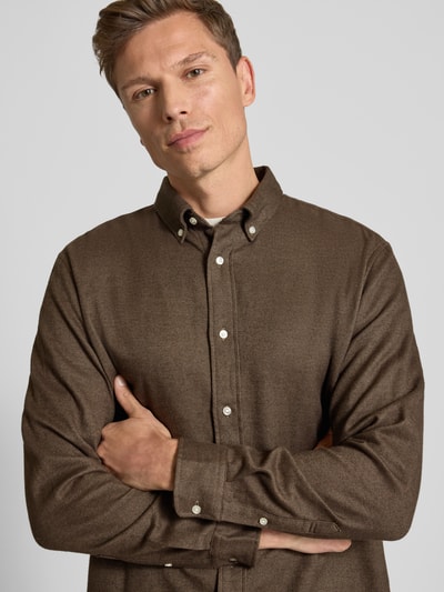 MCNEAL Vrijetijdsoverhemd met knoopsluiting Chocoladebruin - 3