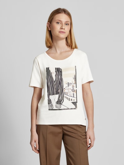 monari T-shirt met motiefprint Offwhite - 4