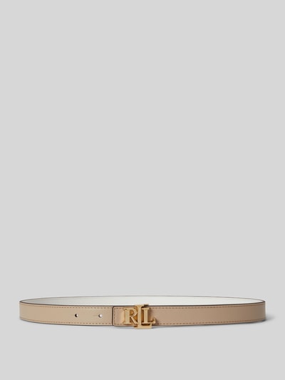 Lauren Ralph Lauren Gürtel mit Logo Applikation  Taupe 1