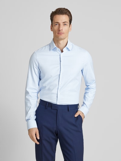 CK Calvin Klein Slim Fit Business-Hemd mit Kentkragen Modell 'Bari' Bleu 4