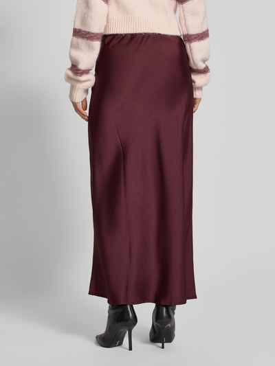Neo Noir Maxirock aus Satin mit elastischem Bund Modell 'Vicky' Bordeaux 5