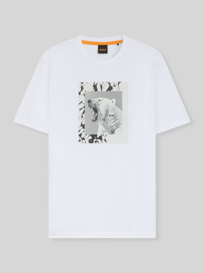 BOSS Orange Regular fit T-shirt van puur katoen Wit - 2