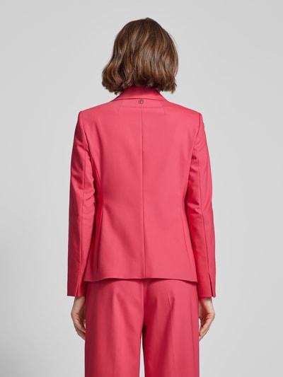 comma Blazer in effen design met paspelzakken Felroze - 5