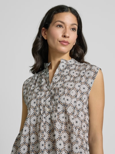 Marc O'Polo Regular Fit Blusentop mit kurzer Knopfleiste Marine 3