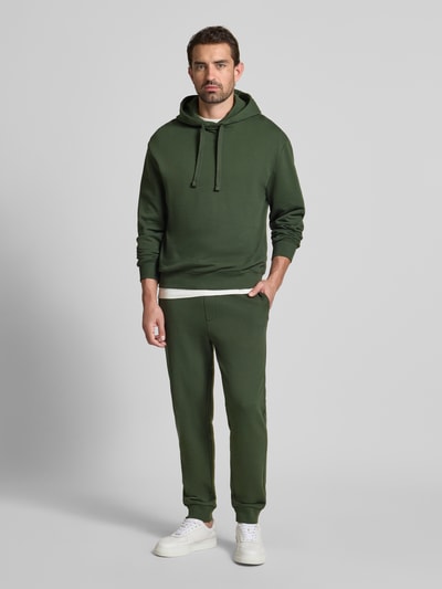 HUGO Hoodie mit Label-Print Modell 'Dayote' Dunkelgruen 1