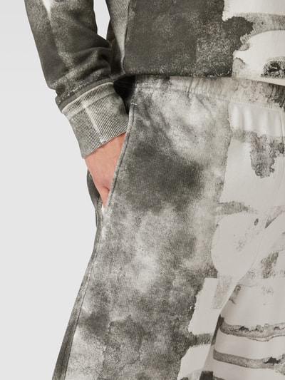 Diesel Sweatshorts mit Label-Print Hellgrau Melange 3