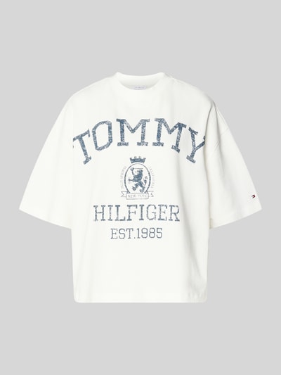 Tommy Hilfiger relaxed fit T-shirt van puur katoen Ecru - 2