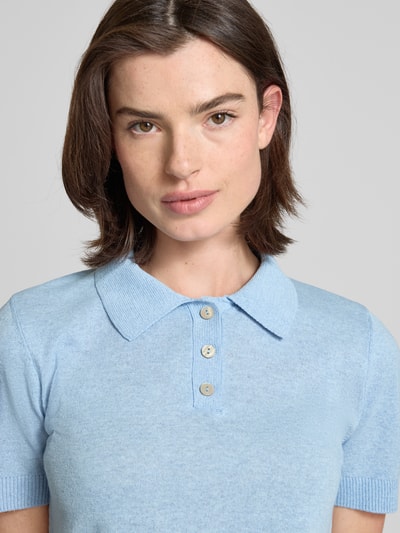 Mango Strickpullover mit 1/2-Arm Modell 'CIELO' Hellblau 3