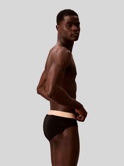Calvin Klein Underwear Majtki o kroju regular fit z mieszanka bawełny w zestaw 3 szt. Czarny 5