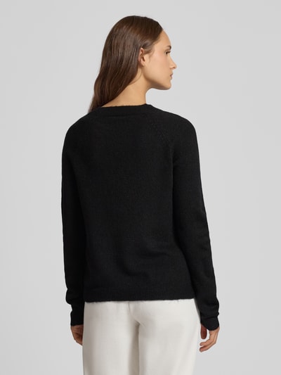 Pieces Regular fit coltrui met raglanmouwen, model 'JULIANA' Zwart - 5