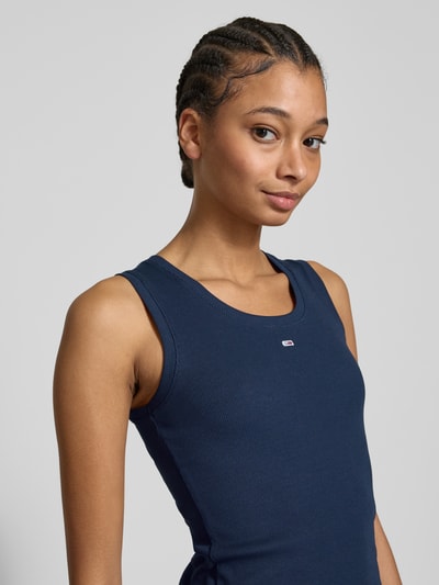 Tommy Jeans Tanktop met boothals, model 'ESSENTIALS' Marineblauw - 3