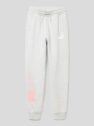 Puma Sweatpants mit Label-Print Modell 'POWER' Hellgrau 1