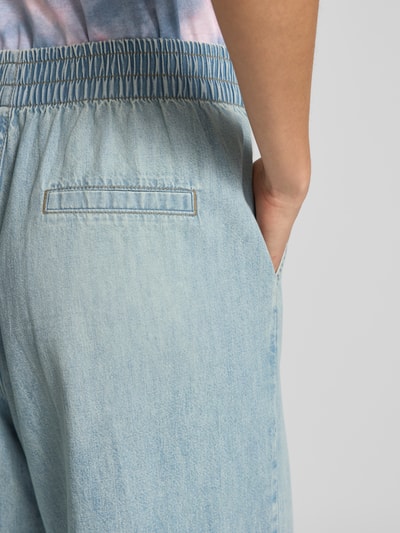 Jake*s Casual Loose Fit Jeans-Culotte mit elastischem Bund Hellblau Melange 3
