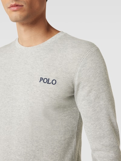 Polo Ralph Lauren Underwear Longsleeve mit Strukturmuster Modell 'WAFFLE' Mittelgrau Melange 3