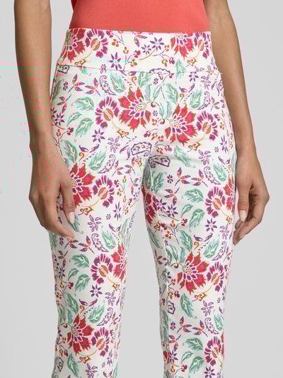 STEHMANN Slim fit stoffen broek met verkort model, model 'Ina' Felroze - 3