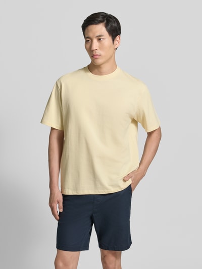 Lindbergh Oversized T-Shirt mit Rundhalsausschnitt Hellgelb 4