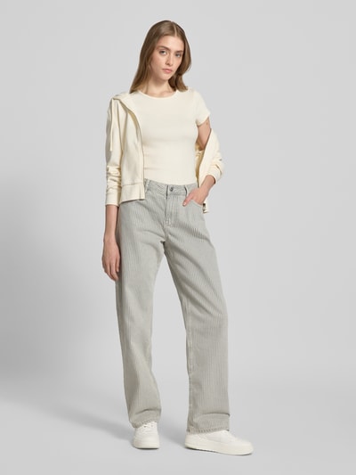 Review Straight Fit Jeans aus reiner Baumwolle Offwhite 1