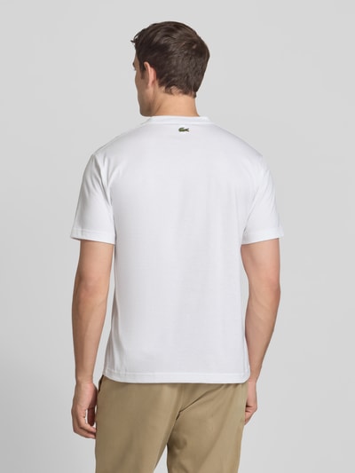 Lacoste T-Shirt mit Label-Print Weiss 5