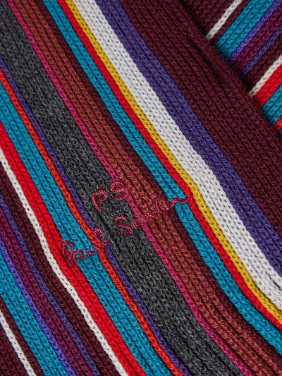 PAUL SMITH Schal aus Lanawolle mit Label-Stitching Rot 2