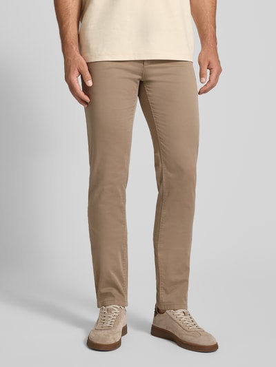 BOSS Orange Slim fit chino van katoenmix Lichtbruin - 4