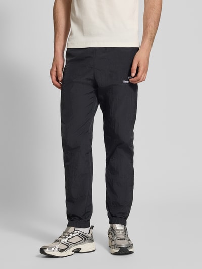 Sergio Tacchini Straight Fit Stoffhose mit Logo-Stitching Modell 'Nayla' Black 4